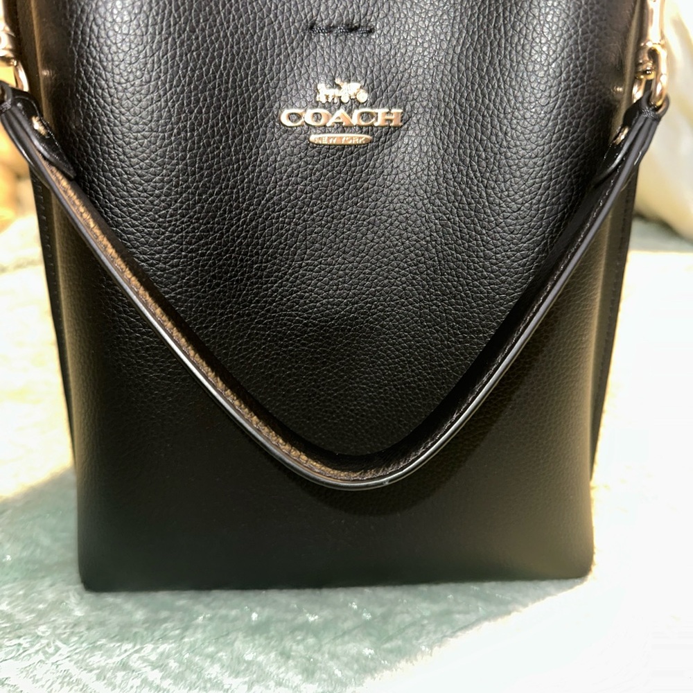 Coach Black Leather Women's Bag